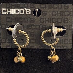 Chico's Twisted Gold Hoop Earrings